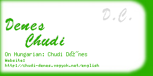 denes chudi business card